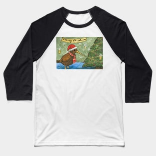 kiwi christmas scene Baseball T-Shirt